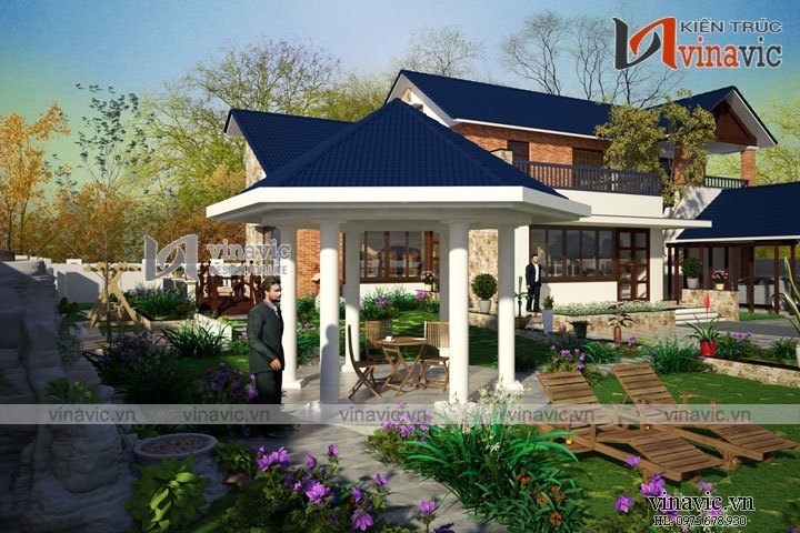 View khác mẫu nhà vườn 2 tầng