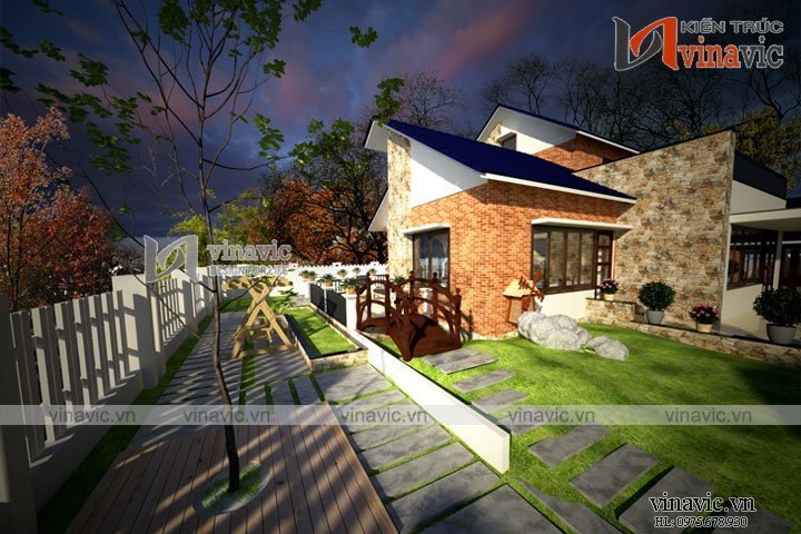 View khác mẫu nhà vườn 2 tầng