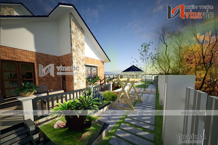 View khác mẫu nhà vườn 2 tầng