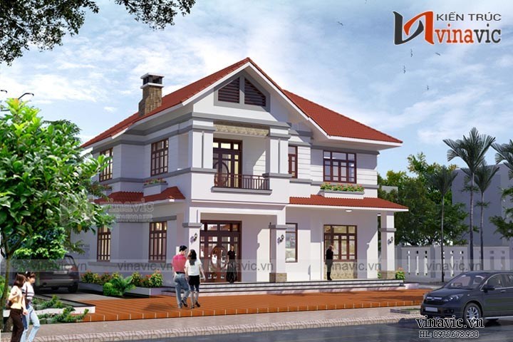 Mẫu biệt thự nhà vườn 2 tầng BT1455