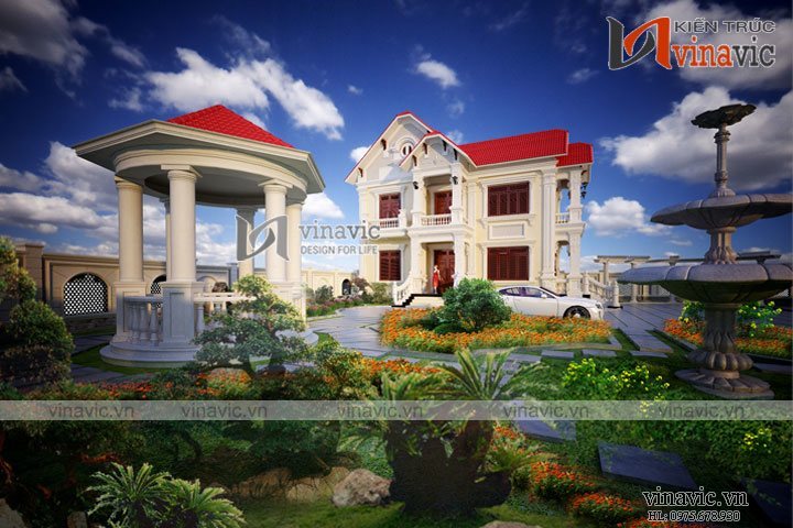 View khác biệt thự 2 tầng kiểu Châu Âu 