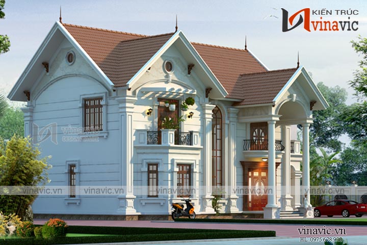 Hình ảnh biêt thự 2 tầng 200m2 phía bên trái