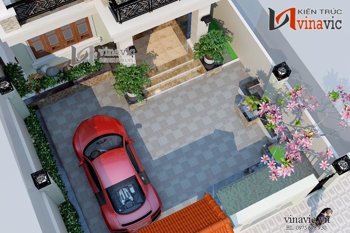 View khác Mẫu nhà đẹp 2 tầng mặt tiền 8m