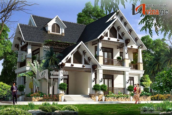 View khác Mẫu nhà 2 tầng 1 tum BT1478