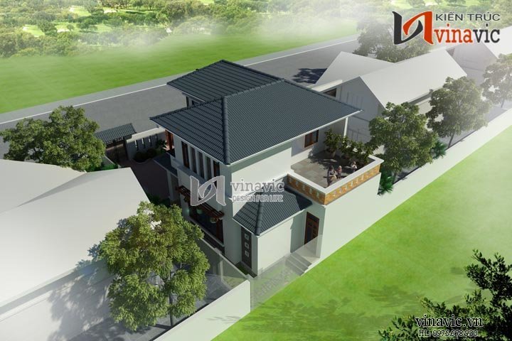 View khác Mẫu nhà 2 tầng mặt tiền 8m