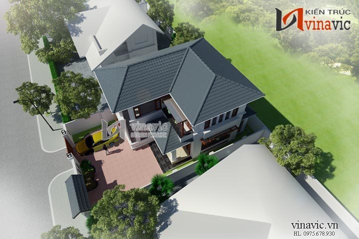 View khác Mẫu nhà 2 tầng mặt tiền 8m