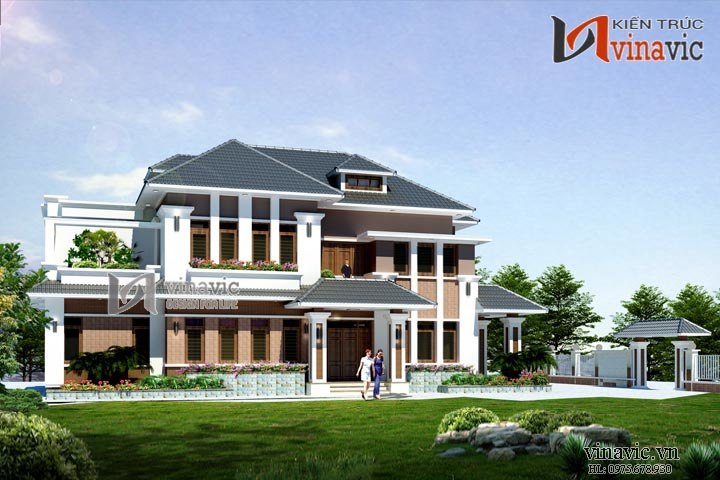 Góc nhìn khác Mẫu nhà 2 tầng 1 tum