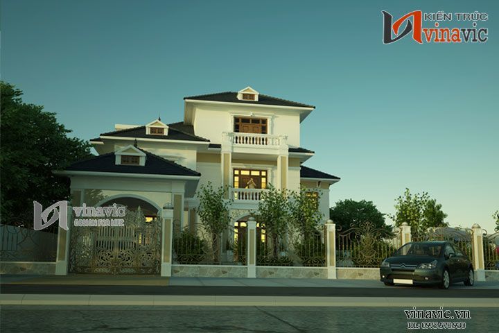 Phối cảnh khác Biệt thự 2 mặt tiền 3 tầng 400m2 thiết kế sang trọng và hiện đại BT1496