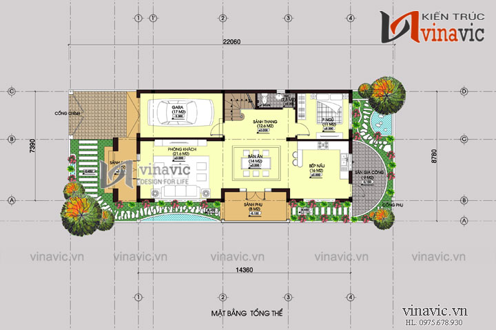 Mặt bằng tổng thểMẫu nhà 4 tầng 110m2 mặt tiền rộng 7m thiết kế tân cổ điển BT1500