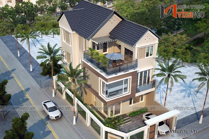 Góc nhìn khác Nhà 3 tầng mặt tiền 7m hiện đại đầu tư 1,5 tỷ ở Nghệ An BT1530