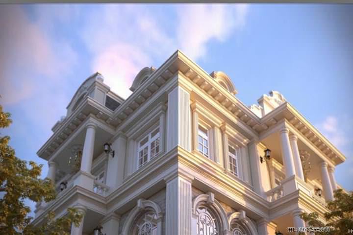 Mẫu thiết kế nhà biệt thự đẹp 3 tầng BT1417