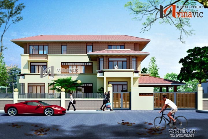 Phối cảnh khác Biệt thự vườn 250m2 3 tầng thiết kế hiện đại ở Hải Phòng BT1473