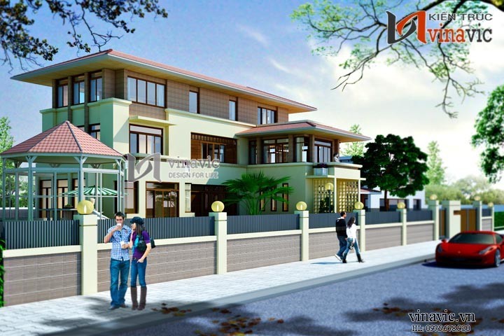 Phối cảnh khác Biệt thự vườn 250m2 3 tầng thiết kế hiện đại ở Hải Phòng BT1473