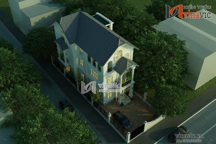 Phối cảnh khác Biệt thự 3 tầng 4 phòng ngủ rộng 200m2 2 mặt tiền 9m BT1495
