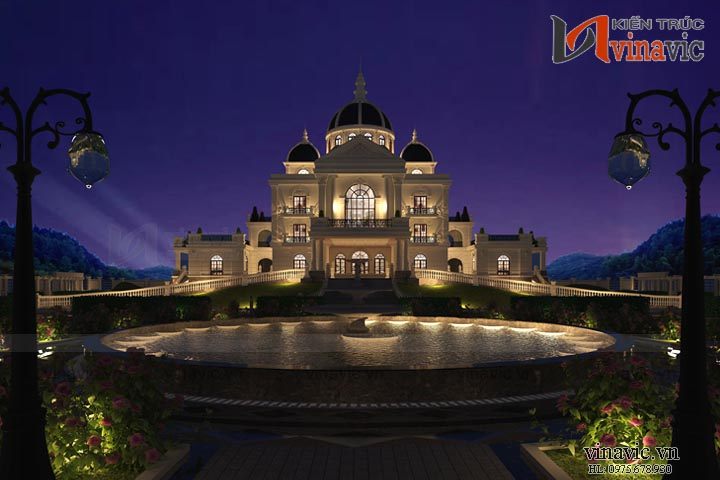 Góc nhìn khác Biệt thự Châu Âu sang trọng lịch lãm kiểu tân cổ điển BT1642