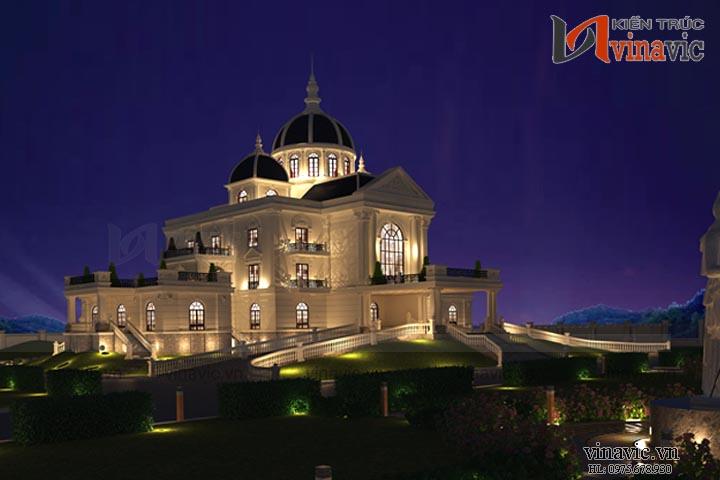 Góc nhìn khác Biệt thự Châu Âu sang trọng lịch lãm kiểu tân cổ điển BT1642