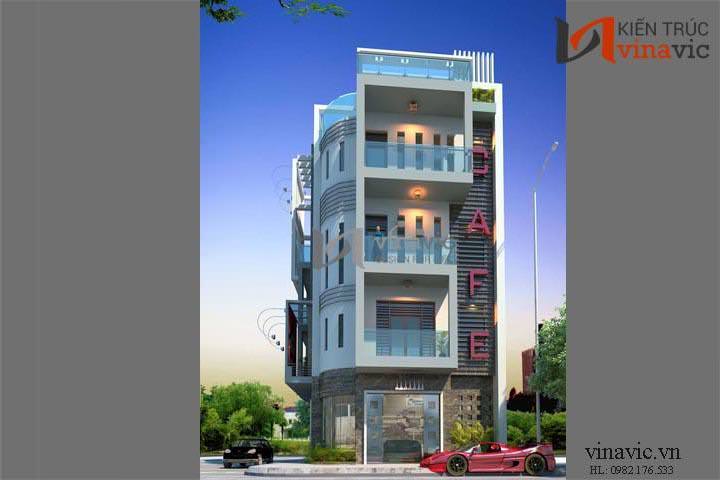 Phối cảnh khác mẫu thiết kế nhà biệt thự đẹp 4 tầng BT1425