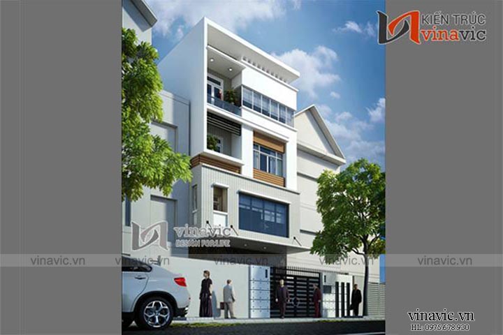 Góc nhìn khác mẫu nhà ống đẹp 5 tầng NO1432_2 Góc nhìn khác mẫu nhà ống đẹp 5 tầng NO1432_2