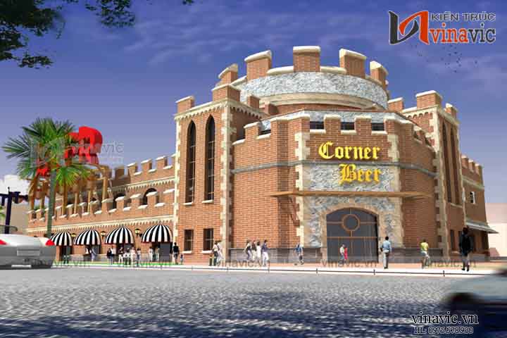 Góc nhìn khác mẫu thiết kế nhà hàng đẹp NH06