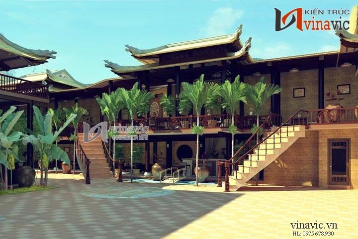 Xem mẫu thiết kế nhà hàng trang trọng đẹp lung linh NH02