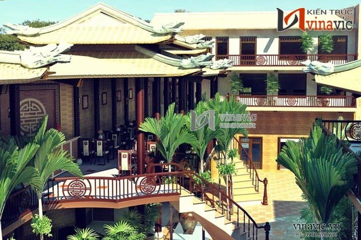 Góc nhìn khác mẫu thiết kế nhà hàng đẹp NH02