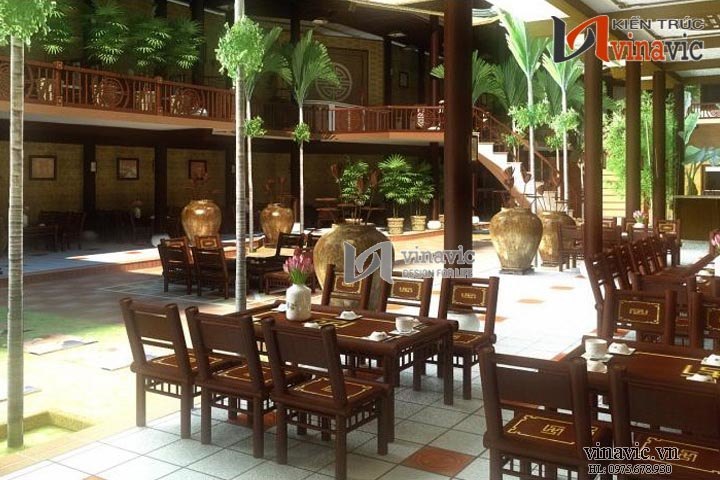 Bên trong mẫu thiết kế nhà hàng đẹp NH02_2