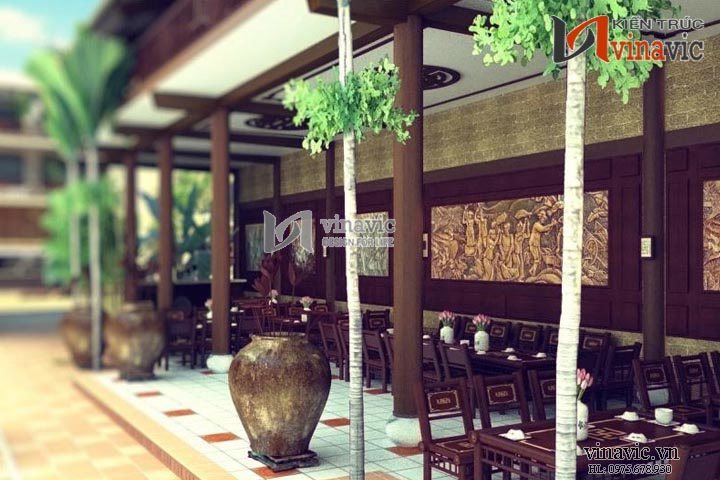Bên trong mẫu thiết kế nhà hàng đẹp NH02_2