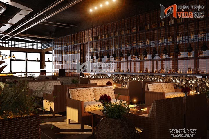Bên trong mẫu thiết kế nhà hàng đẹp NH02_2
