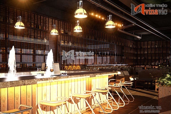 Bên trong mẫu thiết kế nhà hàng đẹp NH02_2