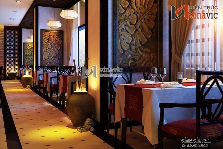 Bên trong mẫu thiết kế nhà hàng đẹp NH02_2