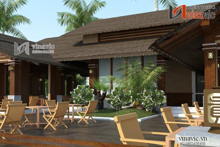 Góc nhìn khác mẫu thiết kế nhà hàng đẹp NH04