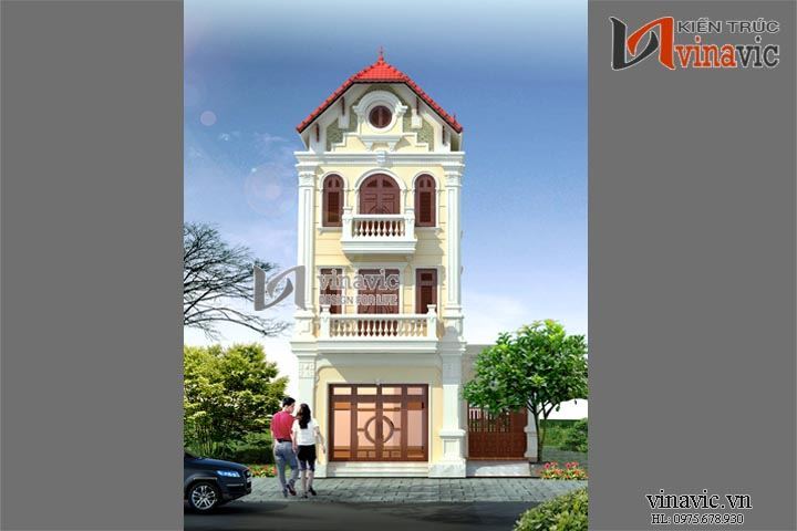 Mẫu nhà ống 3 tầng phục vụ kinh doanh nhà nghỉ NO1430