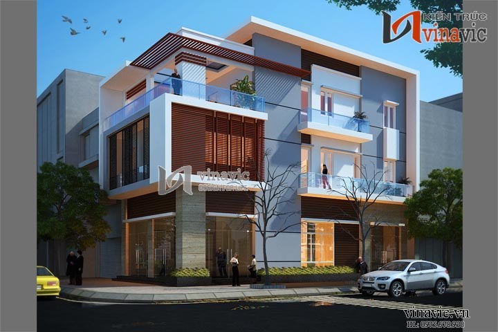 Nhà ống 3 tầng phong cách hiện đại 2 mặt tiền NO1431