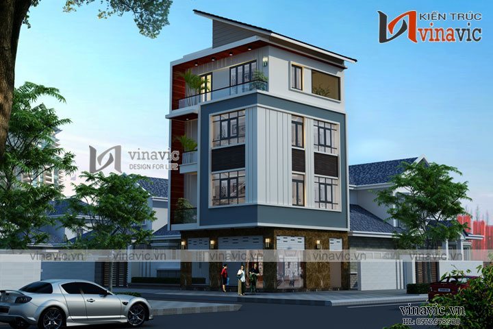 Mẫu thiết kế nhà ống đẹp 4 tầng NO1614