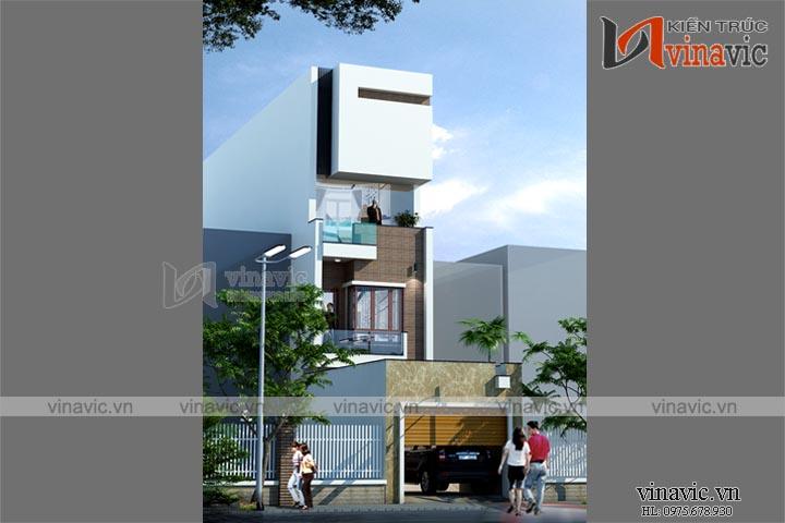 Góc nhìn khác mẫu thiết kế nhà ống đẹp 4 tầng NO1615_1