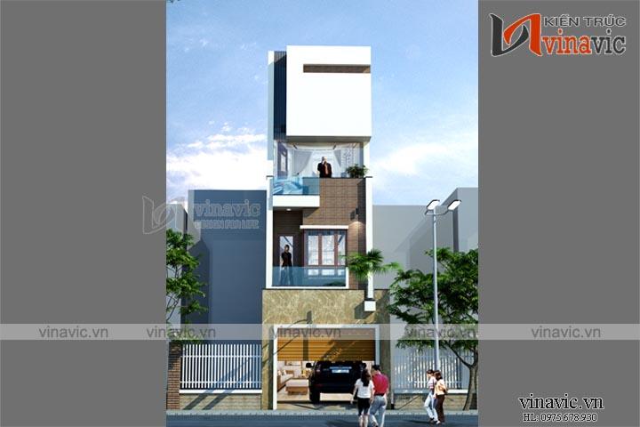 Góc nhìn khác mẫu thiết kế nhà ống đẹp 4 tầng NO1615_2