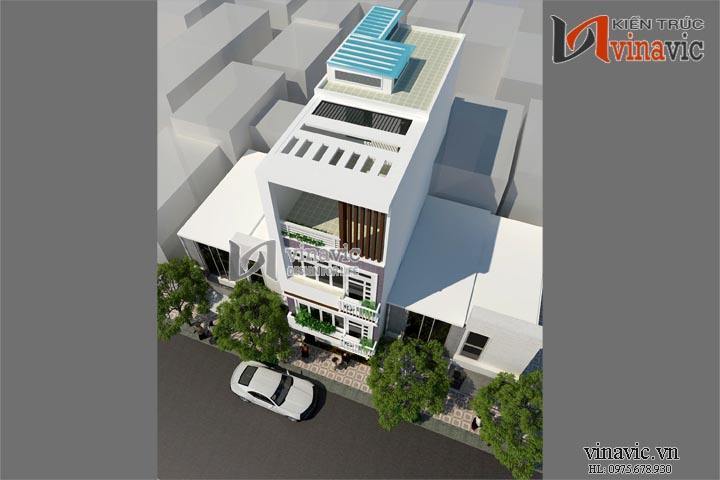 Góc nhìn tổng thể mẫu nhà ống đẹp 4 tầng NO1406