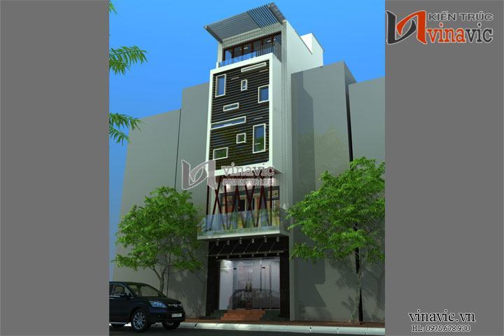 Phương án so sánh mẫu nhà ở văn phòng đẹp 5 tầng NO1435