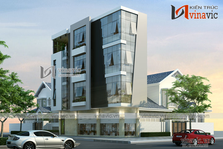 Mẫu thiết kế nhà phố đẹp 4 tầng kết hợp kinh doanh NO1613