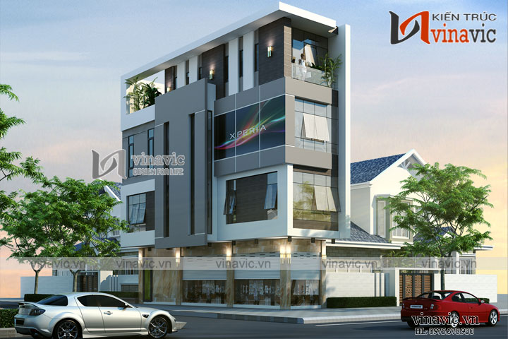 Phương án 2 nhà phố đẹp 4 tầng NO1613