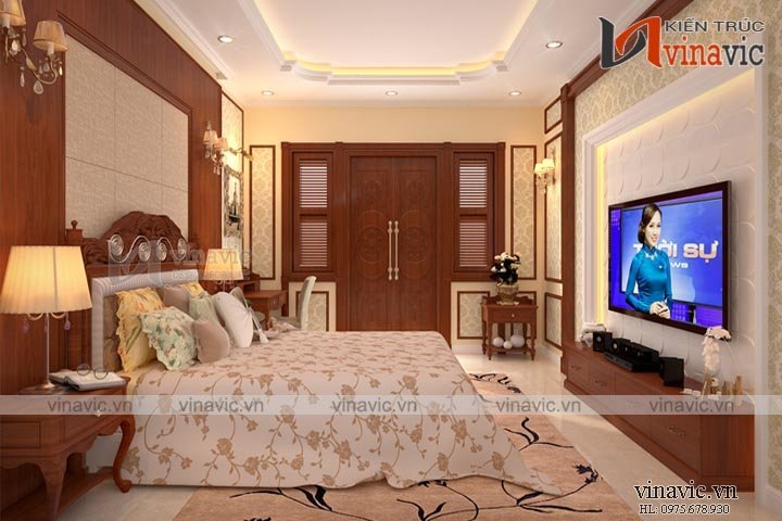 Nội thất Biệt thự tân cổ điển 3 tầng 160m2 mặt tiền 9m cùng nội thất sang trọng BT1511