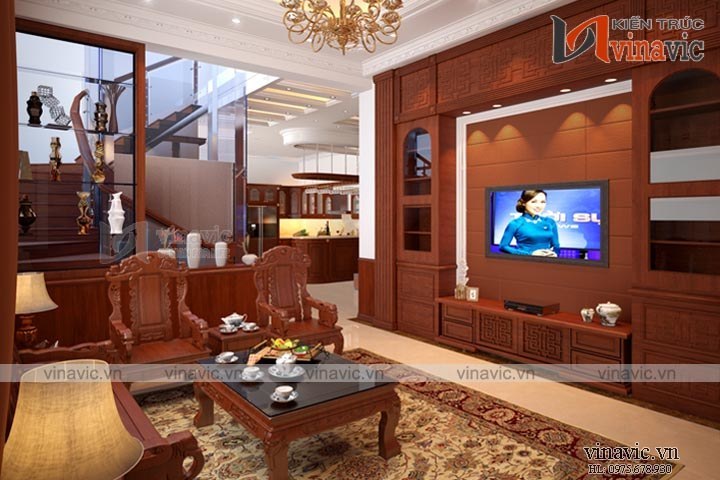 Nội thất Biệt thự tân cổ điển 3 tầng 160m2 mặt tiền 9m cùng nội thất sang trọng BT1511