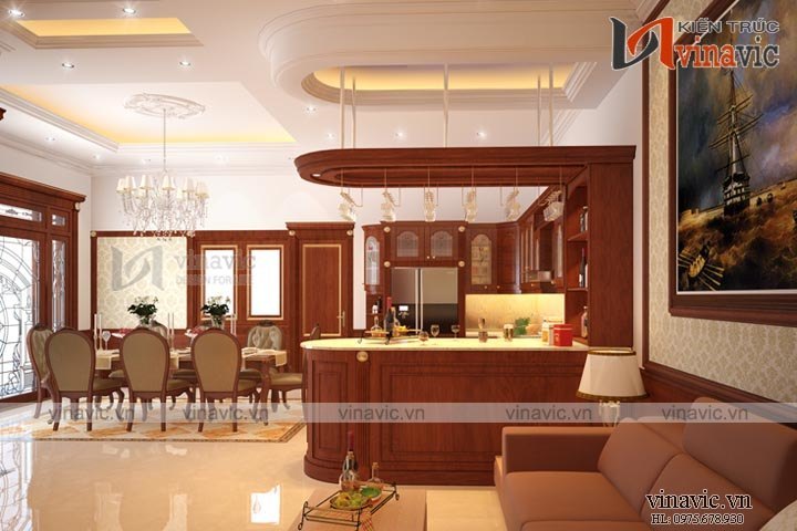 Nội thất Biệt thự tân cổ điển 3 tầng 160m2 mặt tiền 9m cùng nội thất sang trọng BT1511