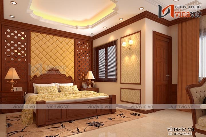 Nội thất Biệt thự tân cổ điển 3 tầng 160m2 mặt tiền 9m cùng nội thất sang trọng BT1511