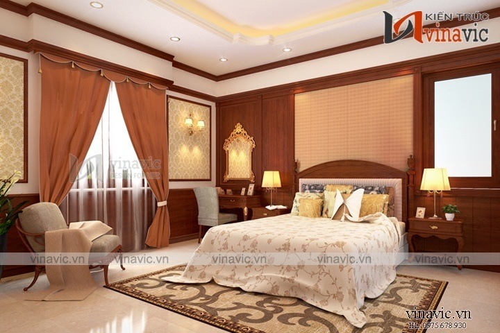 Nội thất Biệt thự tân cổ điển 3 tầng 160m2 mặt tiền 9m cùng nội thất sang trọng BT1511