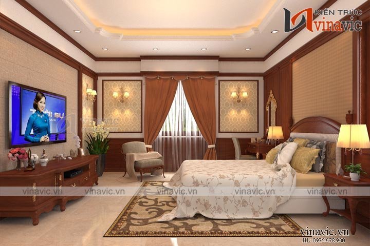 Nội thất Biệt thự tân cổ điển 3 tầng 160m2 mặt tiền 9m cùng nội thất sang trọng BT1511