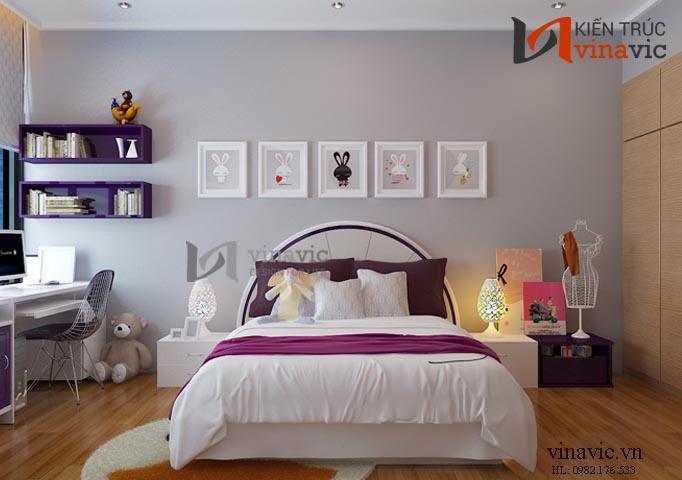 Phòng ngủ con nội thất chung cư NTC1401_4