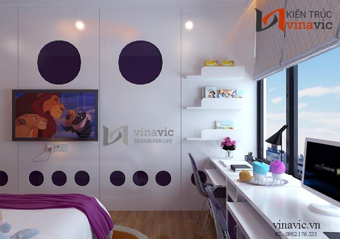 Phòng ngủ con nội thất chung cư NTC1401_2