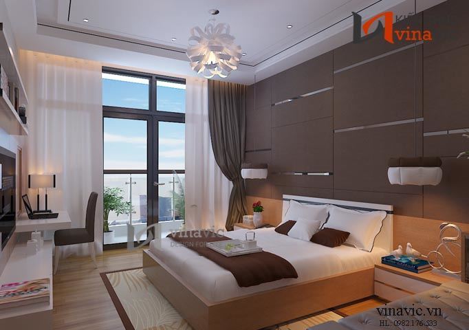 Phòng ngủ anh chị nội thất chung cư NTC1401_3