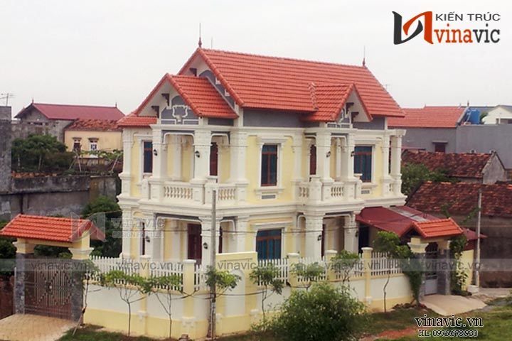 Hoàn thiện xây dựng công trình biệt thự 2 tầng TCBT1600